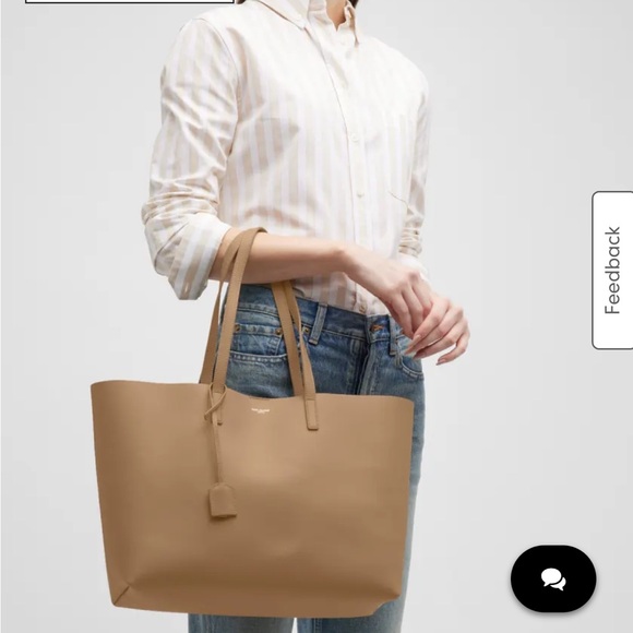 NWT Saint Laurent East/West Tote Bag, dark beige - Picture 3 of 16
